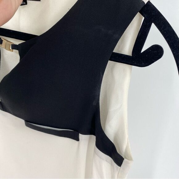 Network Women’s V Neck Sleeveless Chiffon Color Block Blouse size XS - Picture 4 of 5